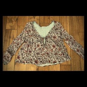 Floral silk top